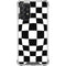 Black and White Zoomed Checkerboard Galaxy A72 5G Clear Case