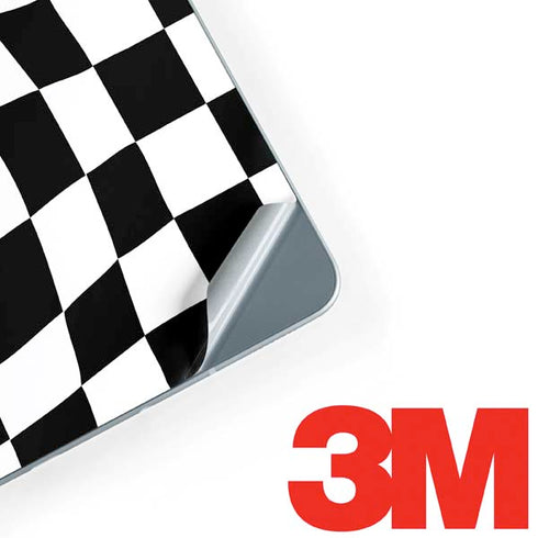 Black and White Zoomed Checkerboard Galaxy Book 12in Skin