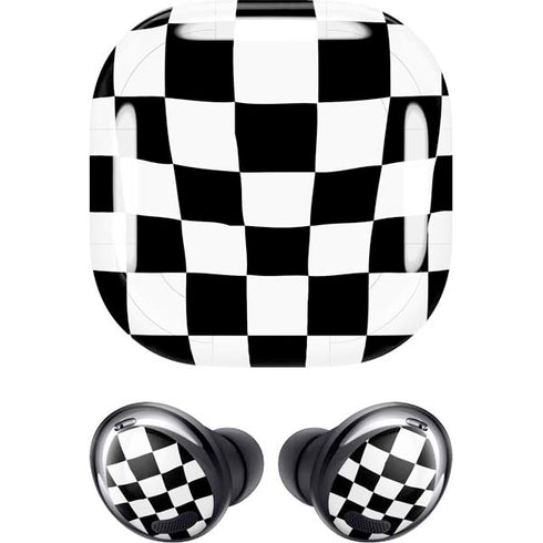 Black and White Zoomed Checkerboard Galaxy Buds Pro Skin
