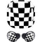 Black and White Zoomed Checkerboard Galaxy Buds Pro Skin