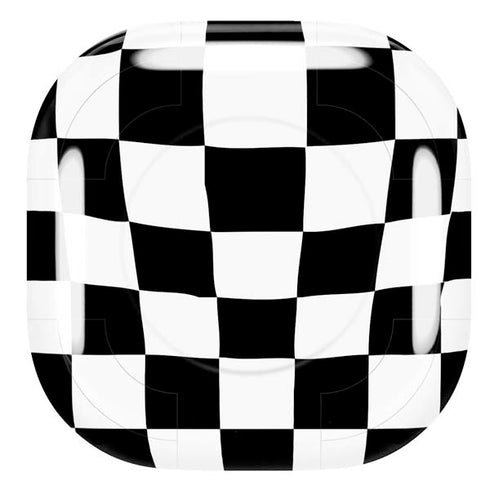 Black and White Zoomed Checkerboard Galaxy Buds Pro Skin
