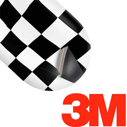 Black and White Zoomed Checkerboard Galaxy Buds Skin