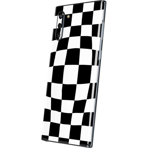 Black and White Zoomed Checkerboard Galaxy Note 10 Skin