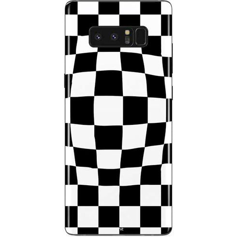 Black and White Zoomed Checkerboard Galaxy Note 8 Skin
