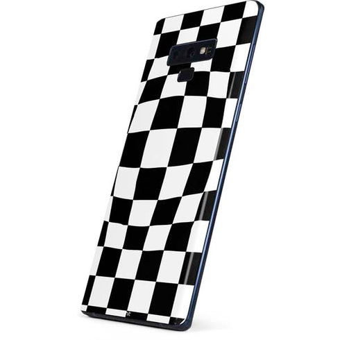 Black and White Zoomed Checkerboard Galaxy Note 9 Skin