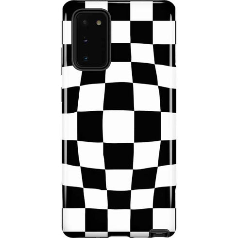 Black and White Zoomed Checkerboard Galaxy Note20 5G Pro Case