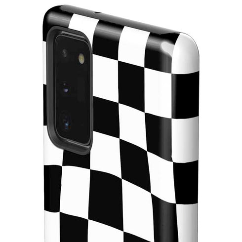 Black and White Zoomed Checkerboard Galaxy Note20 5G Pro Case