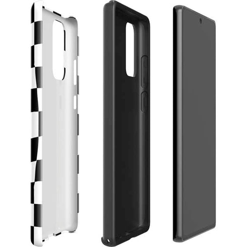 Black and White Zoomed Checkerboard Galaxy Note20 5G Pro Case
