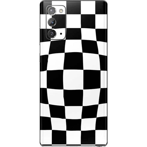 Black and White Zoomed Checkerboard Galaxy Note20 5G Skin