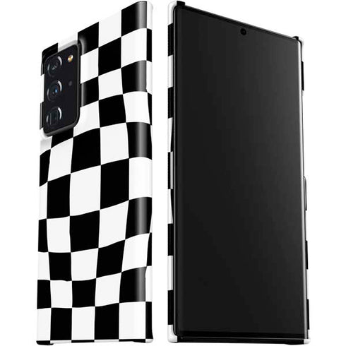 Black and White Zoomed Checkerboard Galaxy Note20 Ultra 5G Lite Case