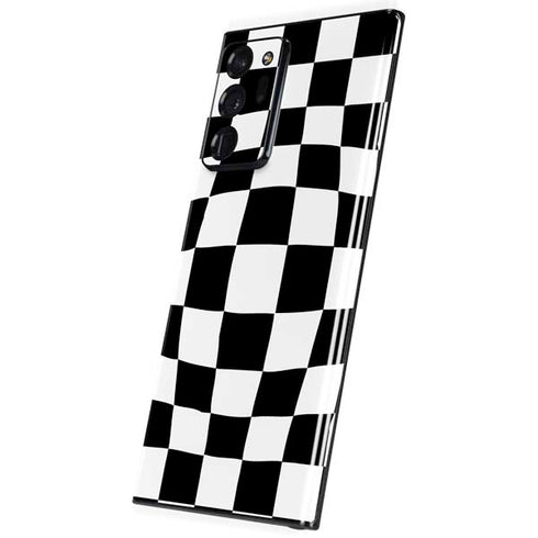 Black and White Zoomed Checkerboard Galaxy Note20 Ultra 5G Skin