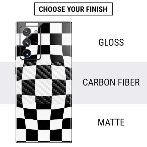 Black and White Zoomed Checkerboard Galaxy Note20 Ultra 5G Skin