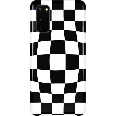 Black and White Zoomed Checkerboard Galaxy S20 Lite Case