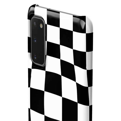 Black and White Zoomed Checkerboard Galaxy S20 Lite Case