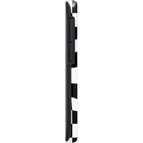 Black and White Zoomed Checkerboard Galaxy S20 Plus Pro Case