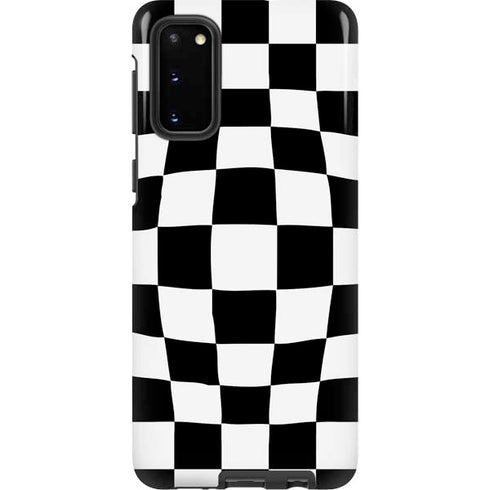 Black and White Zoomed Checkerboard Galaxy S20 Pro Case