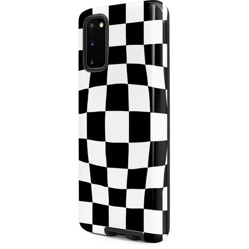 Black and White Zoomed Checkerboard Galaxy S20 Pro Case