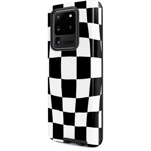 Black and White Zoomed Checkerboard Galaxy S20 Ultra 5G Pro Case
