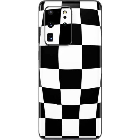 Black and White Zoomed Checkerboard Galaxy S20 Ultra 5G Skin