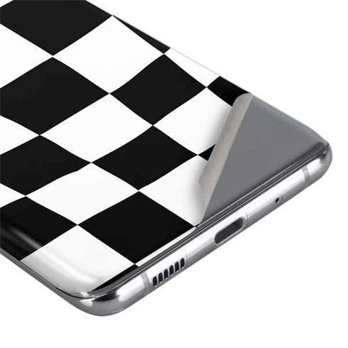 Black and White Zoomed Checkerboard Galaxy S20 Ultra 5G Skin