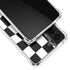 Black and White Zoomed Checkerboard Galaxy S21 5G Clear Case