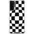 Black and White Zoomed Checkerboard Galaxy S21 FE Clear Case