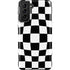 Black and White Zoomed Checkerboard Galaxy S21 FE Pro Case