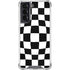 Black and White Zoomed Checkerboard Galaxy S22 Clear Case