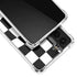 Black and White Zoomed Checkerboard Galaxy S22 Clear Case