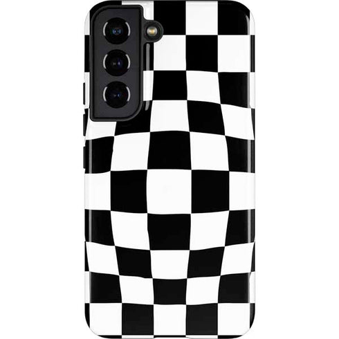 Black and White Zoomed Checkerboard Galaxy S22 Pro Case