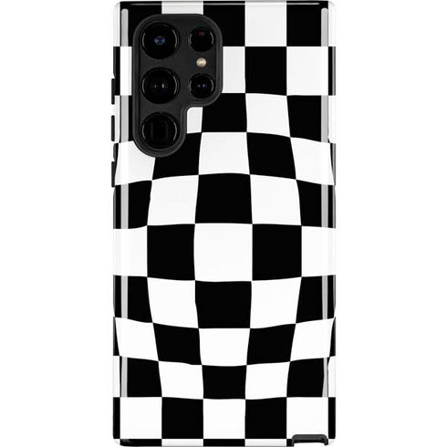 Black and White Zoomed Checkerboard Galaxy S22 Ultra Pro Case