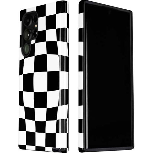 Black and White Zoomed Checkerboard Galaxy S22 Ultra Pro Case