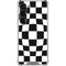 Black and White Zoomed Checkerboard Galaxy S23 Clear Case