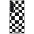 Black and White Zoomed Checkerboard Galaxy S23 Clear Case