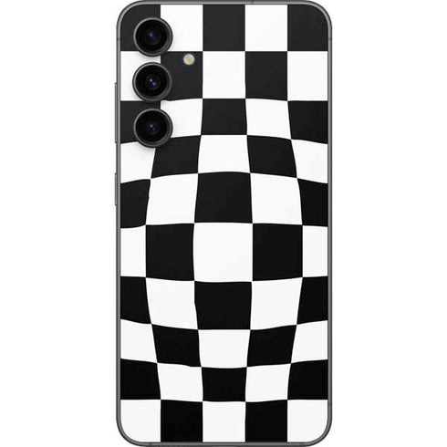 Black and White Zoomed Checkerboard Galaxy S23 FE Skin