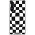 Black and White Zoomed Checkerboard Galaxy S23 Plus Clear Case