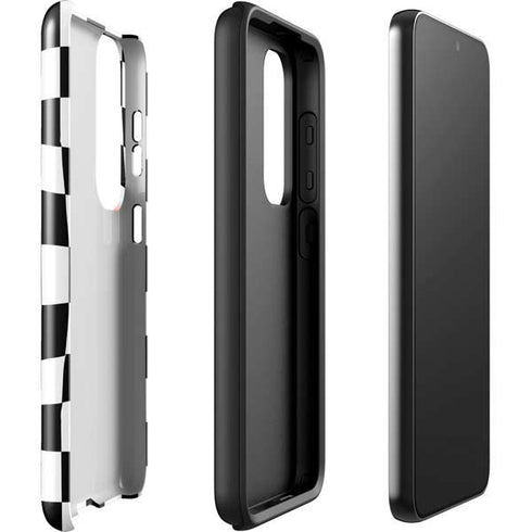 Black and White Zoomed Checkerboard Galaxy S23 Plus Pro Case