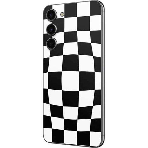 Black and White Zoomed Checkerboard Galaxy S23 Plus Skin