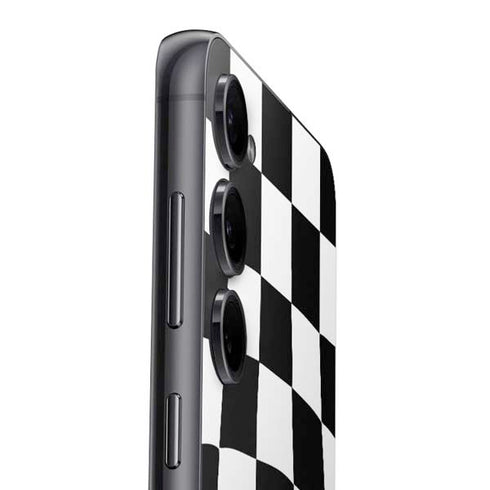 Black and White Zoomed Checkerboard Galaxy S23 Plus Skin