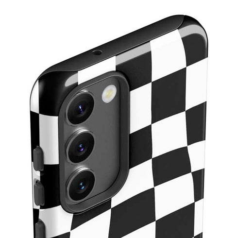 Black and White Zoomed Checkerboard Galaxy S23 Pro Case