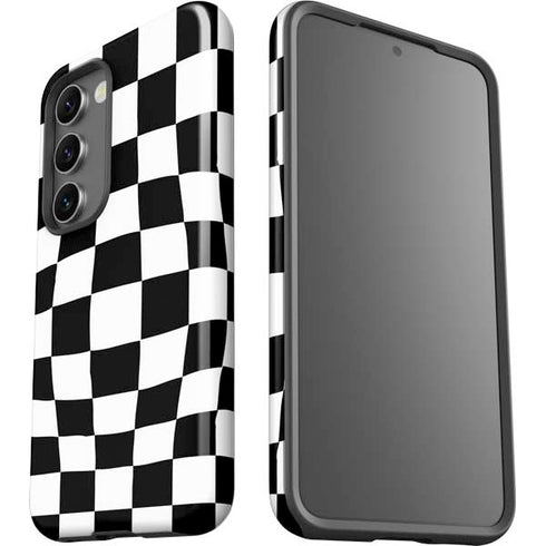 Black and White Zoomed Checkerboard Galaxy S23 Pro Case