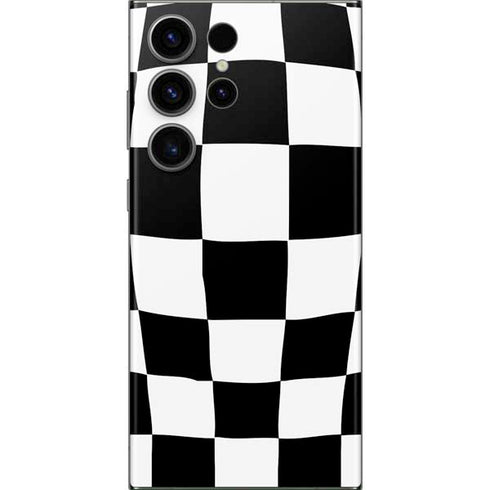 Black and White Zoomed Checkerboard Galaxy S23 Ultra Skin