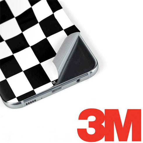 Black and White Zoomed Checkerboard Galaxy S8 Plus Skin