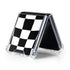 Black and White Zoomed Checkerboard Galaxy Z Flip5 5G Clear Case