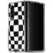 Black and White Zoomed Checkerboard Galaxy Z Fold4 5G Clear Case