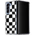 Black and White Zoomed Checkerboard Galaxy Z Fold5 5G Clear Case