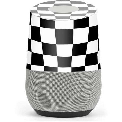 Black and White Zoomed Checkerboard Google Home Skin