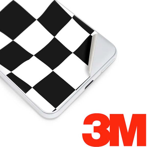 Black and White Zoomed Checkerboard Google Pixel 3 Skin