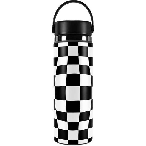 Black and White Zoomed Checkerboard Hydro Flask 20oz Wide Mouth Skin