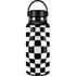 Black and White Zoomed Checkerboard Hydro Flask 32oz Wide Mouth Skin